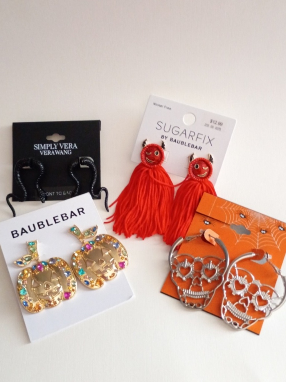 BAUBLEBAR Halloween SIMPLYVERA WANG Skull Devil JOL Snake Earrings Jewelry